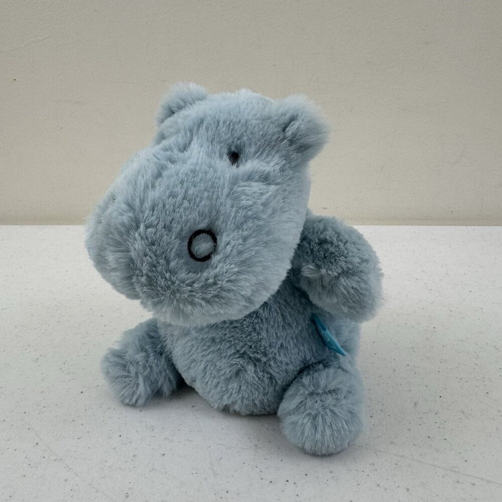 Manhattan Toy Co. Blue Hippo Plush Stuffed Animal Baby Hippopotamus
